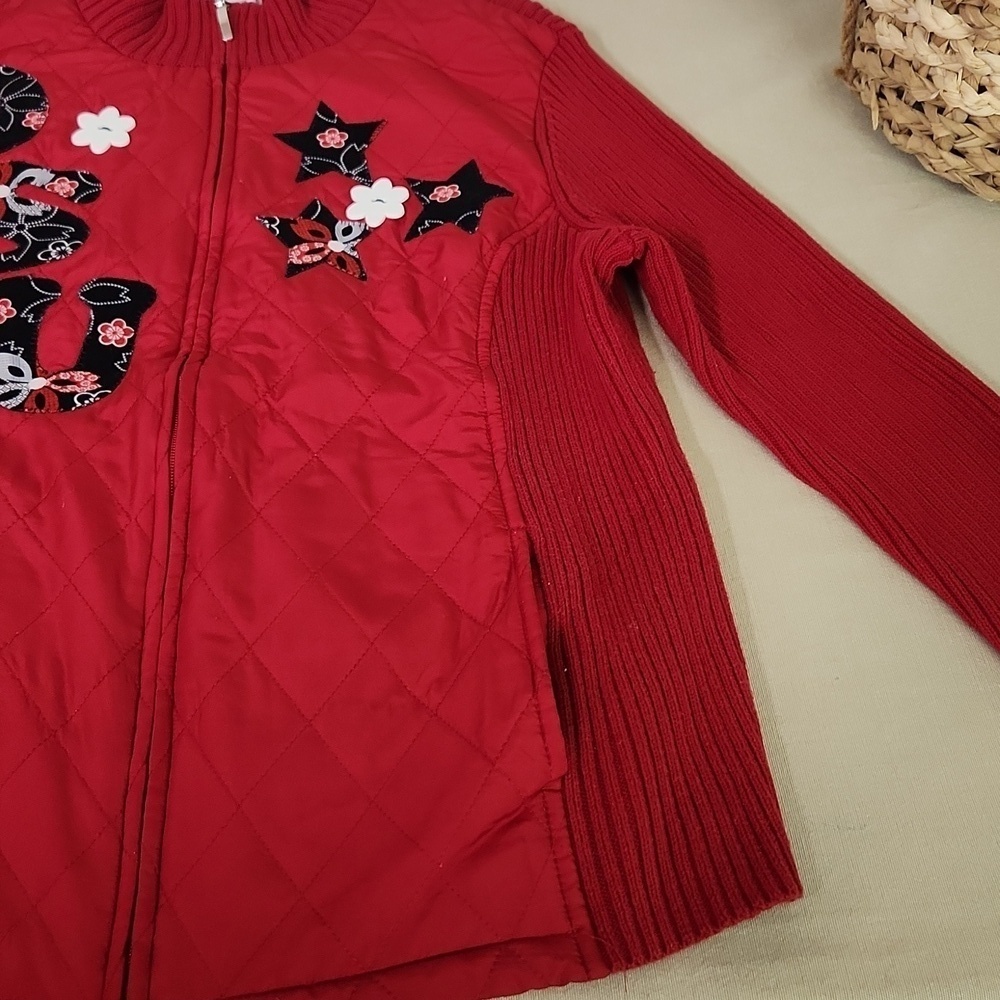Hand Made Ohio State Zipper Sweater Size Large Football Season!! One Of A Kind - Picture 3 of 7